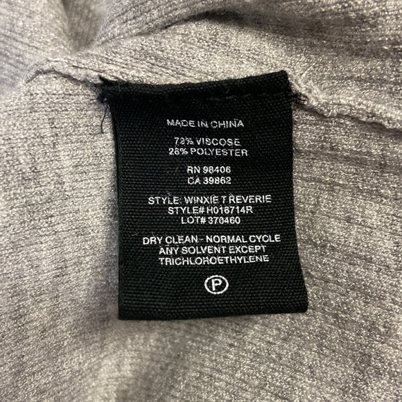 Theory Winxie Ribbed Knit Draped Cardigan Sweater Gray Size P / XS - Picture 6 of 6